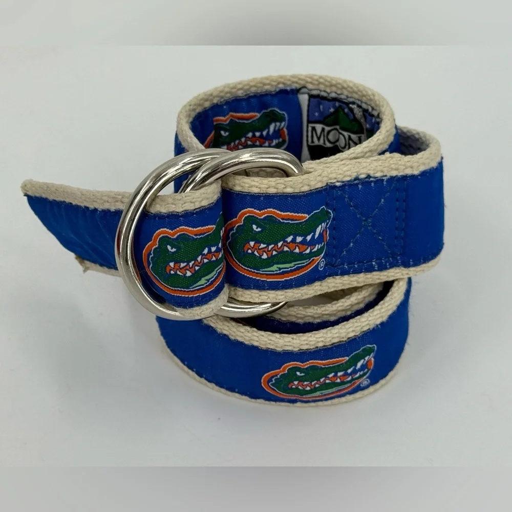 Moonshine University‎ of Florida UF D Ring Canvas Belt Blue (Boys Sz XS) 1.25”